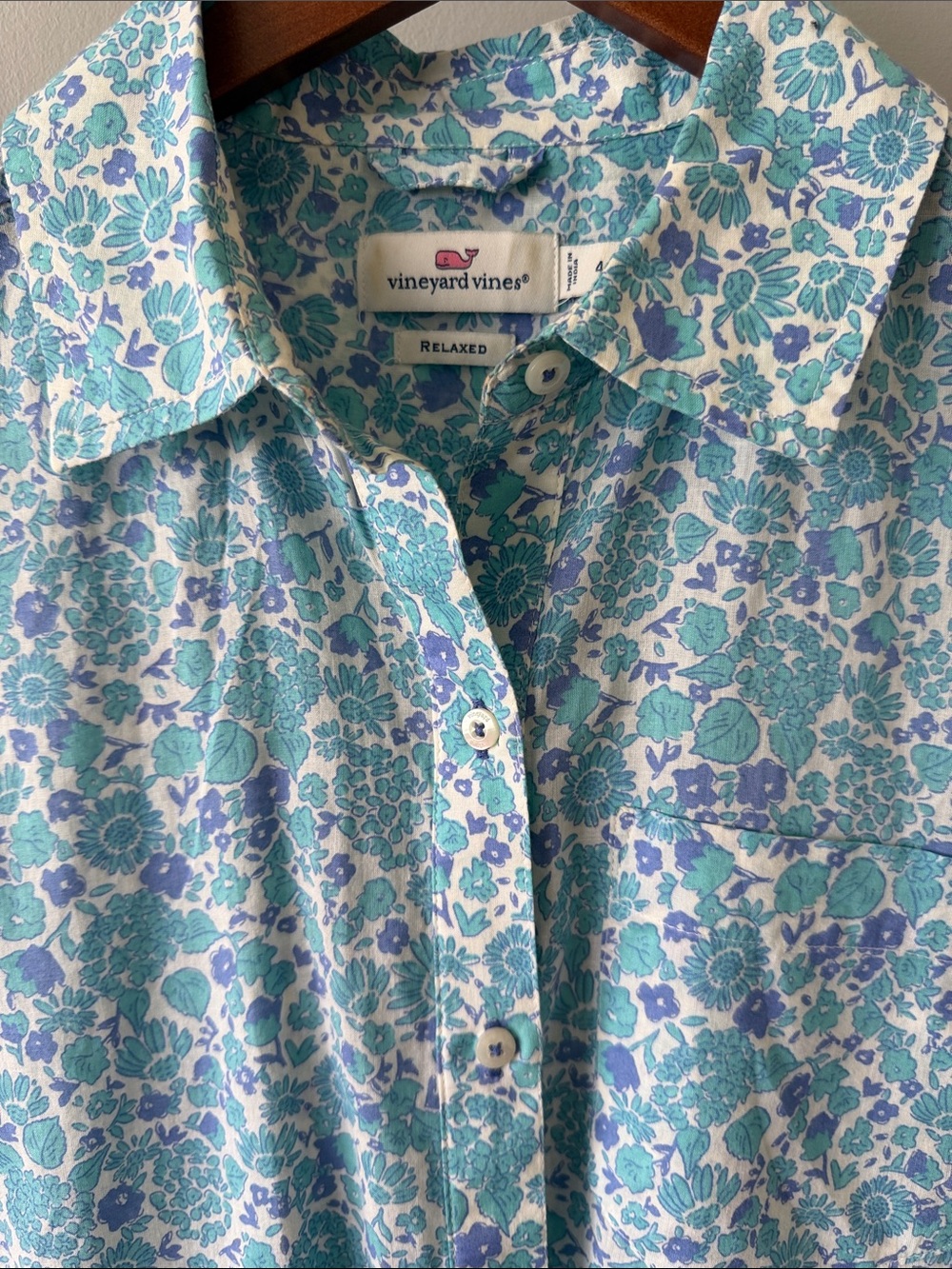 Vineyard Vines floral button down.
